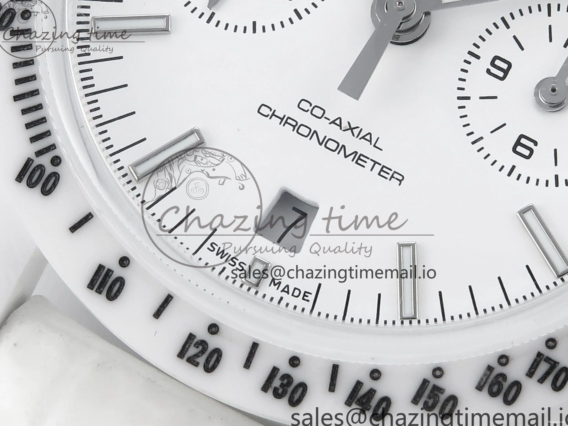0522 Speedmaster White Side Of The Moon N1F 1:1 Best Edition White Dial White Ceramic on White Leather Strap A GoAnywhere 7694